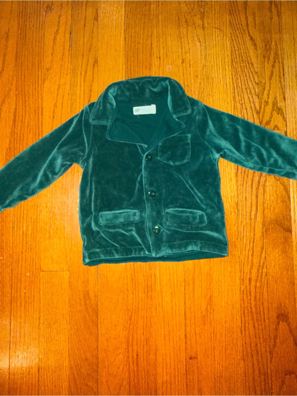 Children's Plush Blazer Jacket in Teal